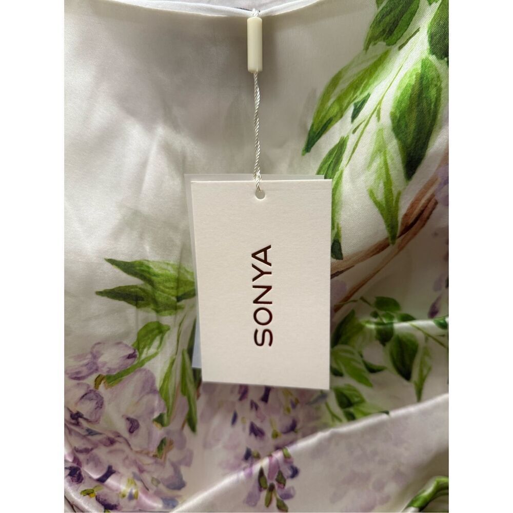 Sonya Moda Selena Resort Maxi Dress Wisteria print Wedding Guest size S NWT - Picture 6 of 6